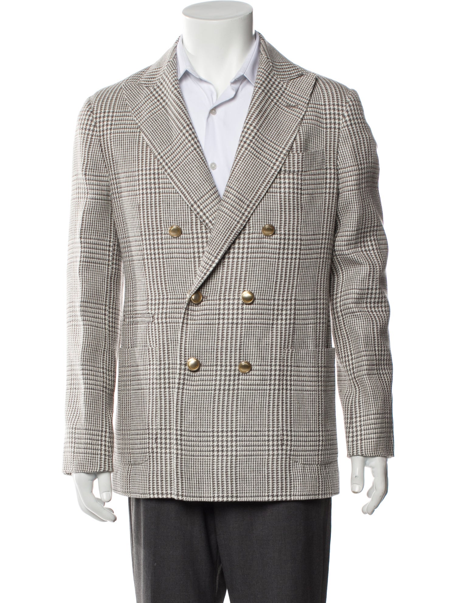 Brunello Cucinelli Houndstooth Print Blazer w/ Tags