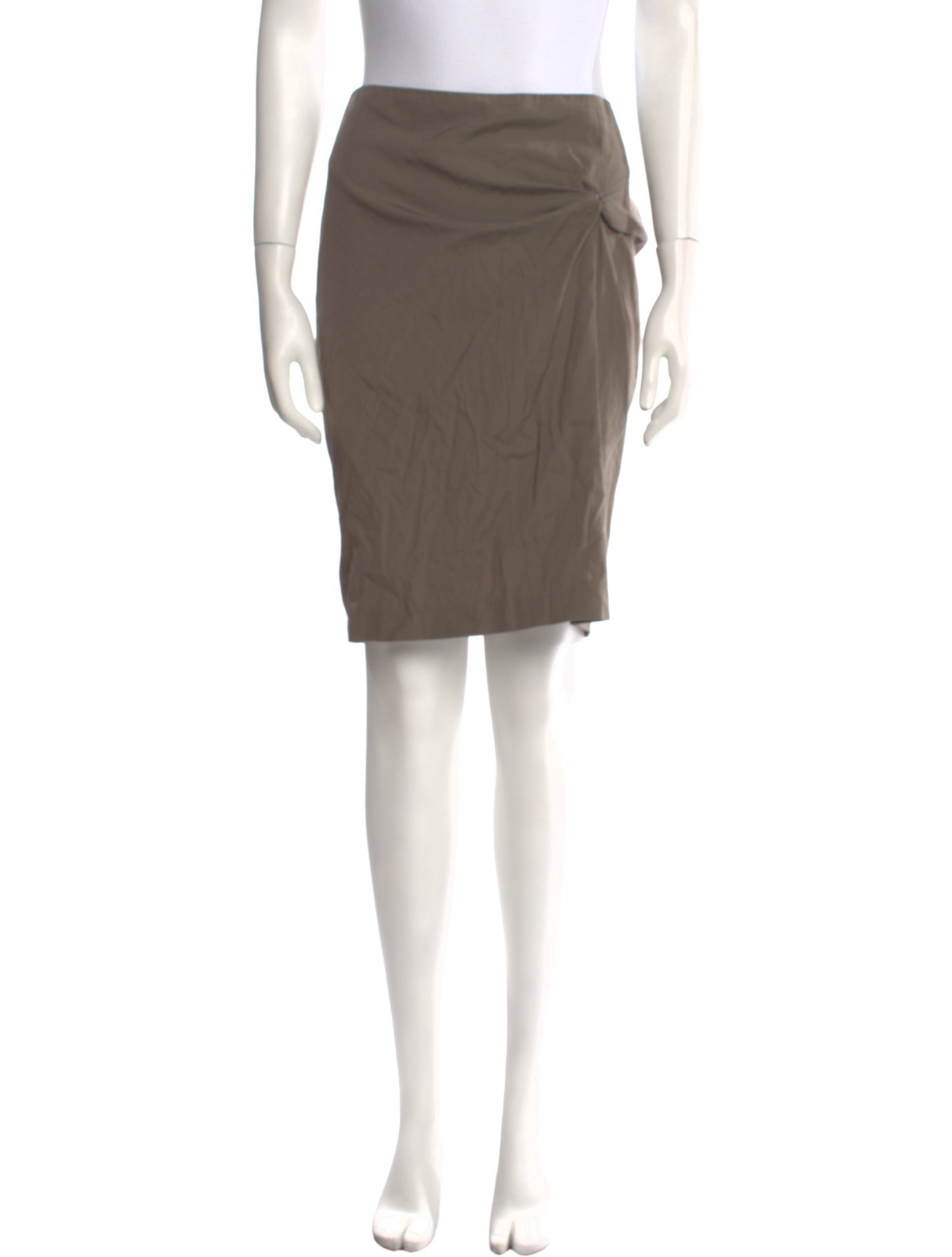 Brunello Cucinelli Pleated Accents Knee-Length Skirt
