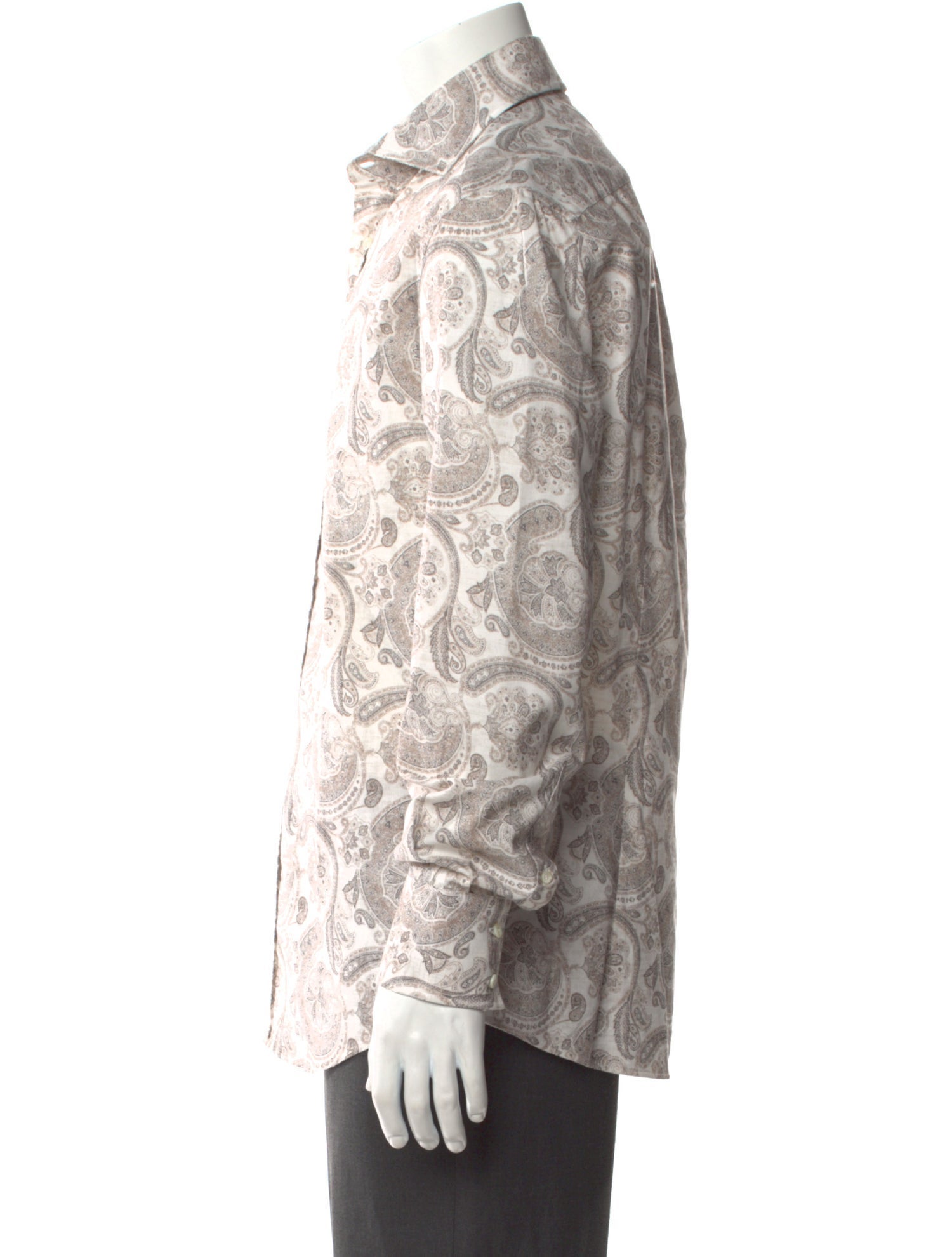 Brunello Cucinelli Paisley Print Long Sleeve Shirt w/ Tags