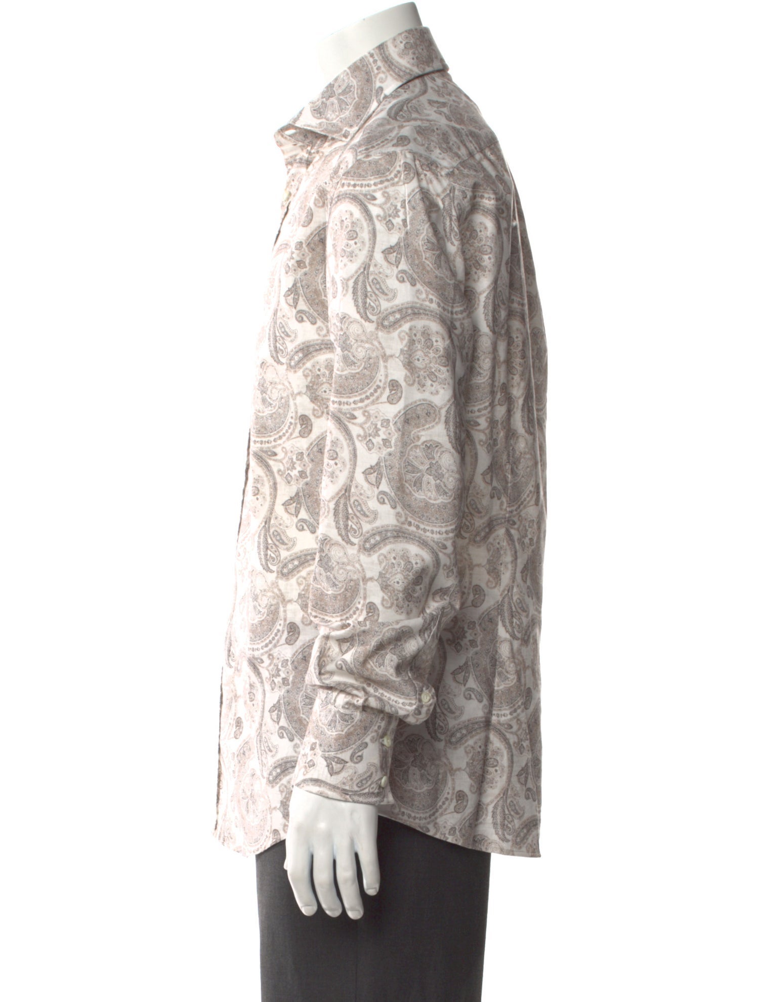 Brunello Cucinelli Paisley Print Long Sleeve Shirt w/ Tags