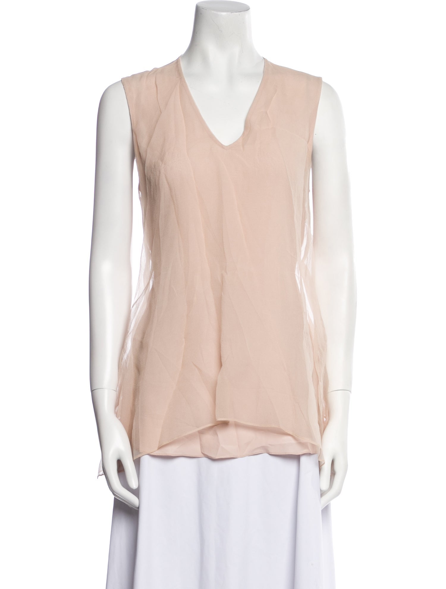 Brunello Cucinelli Silk V-Neck Top