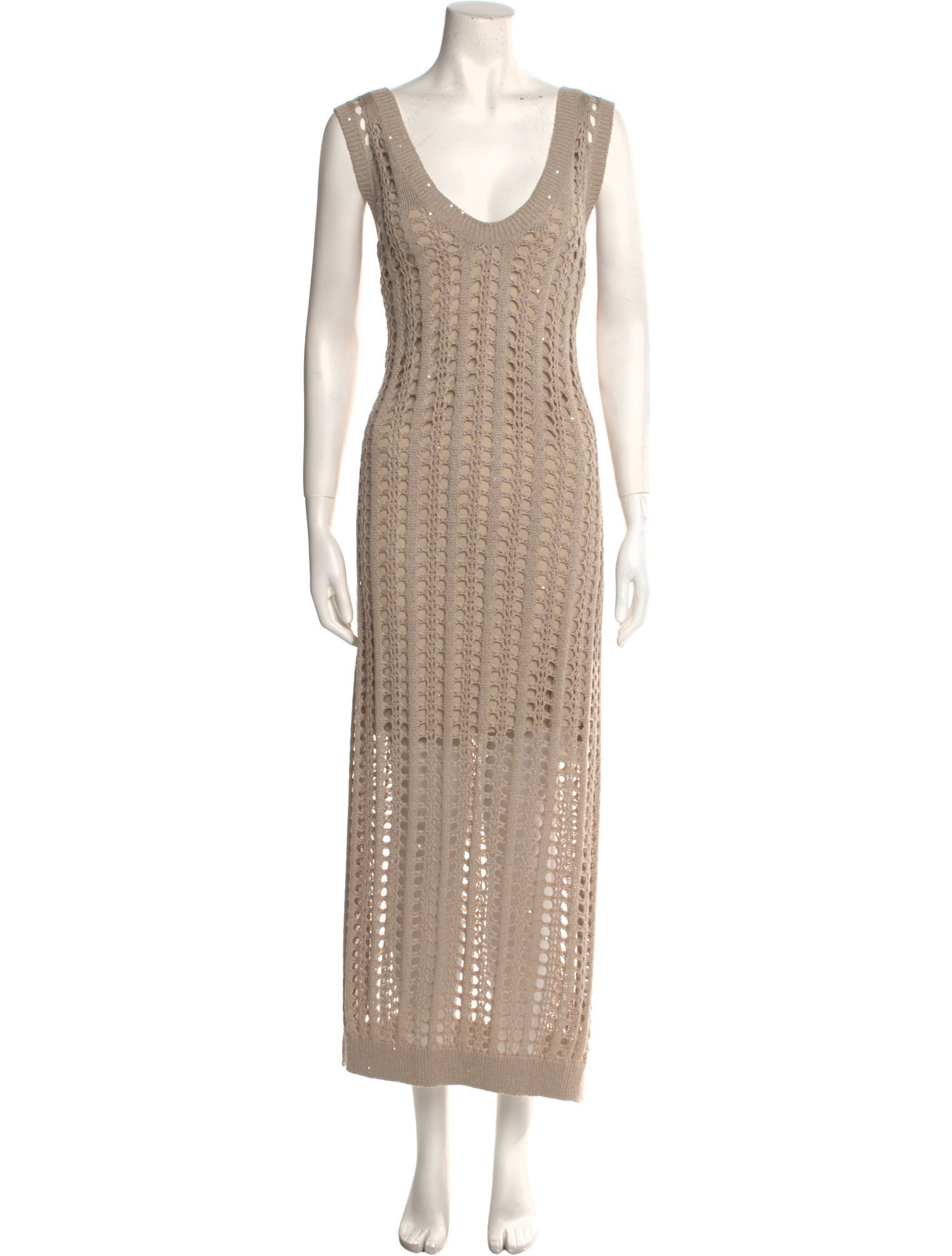 Brunello Cucinelli Scoop Neck Long Dress w/ Tags w/Tags