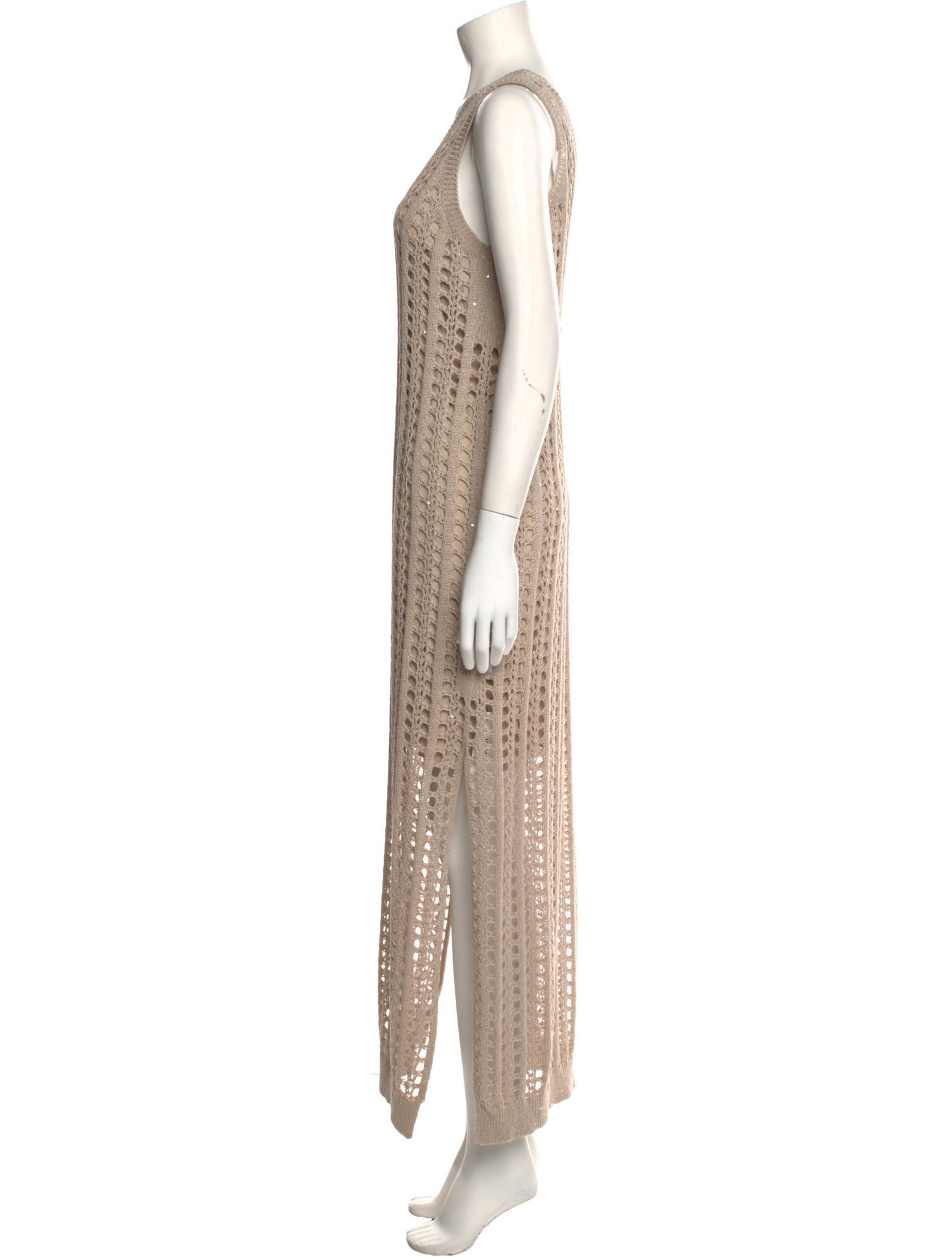 Brunello Cucinelli Scoop Neck Long Dress w/ Tags w/Tags