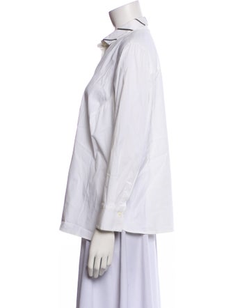 Brunello Cucinelli Long Sleeve Button-Up Top