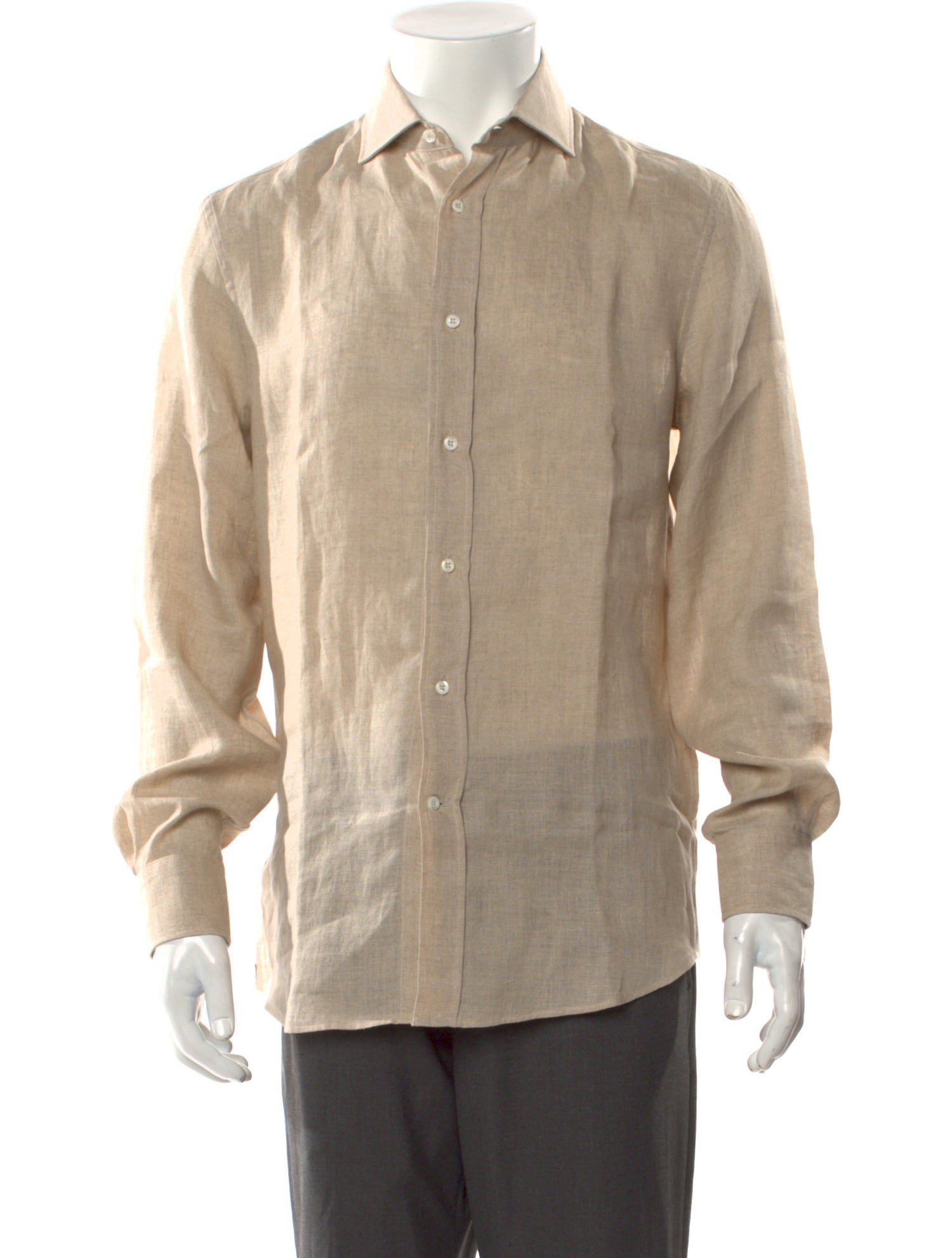 Brunello Cucinelli Linen Long Sleeve Shirt w/ Tags