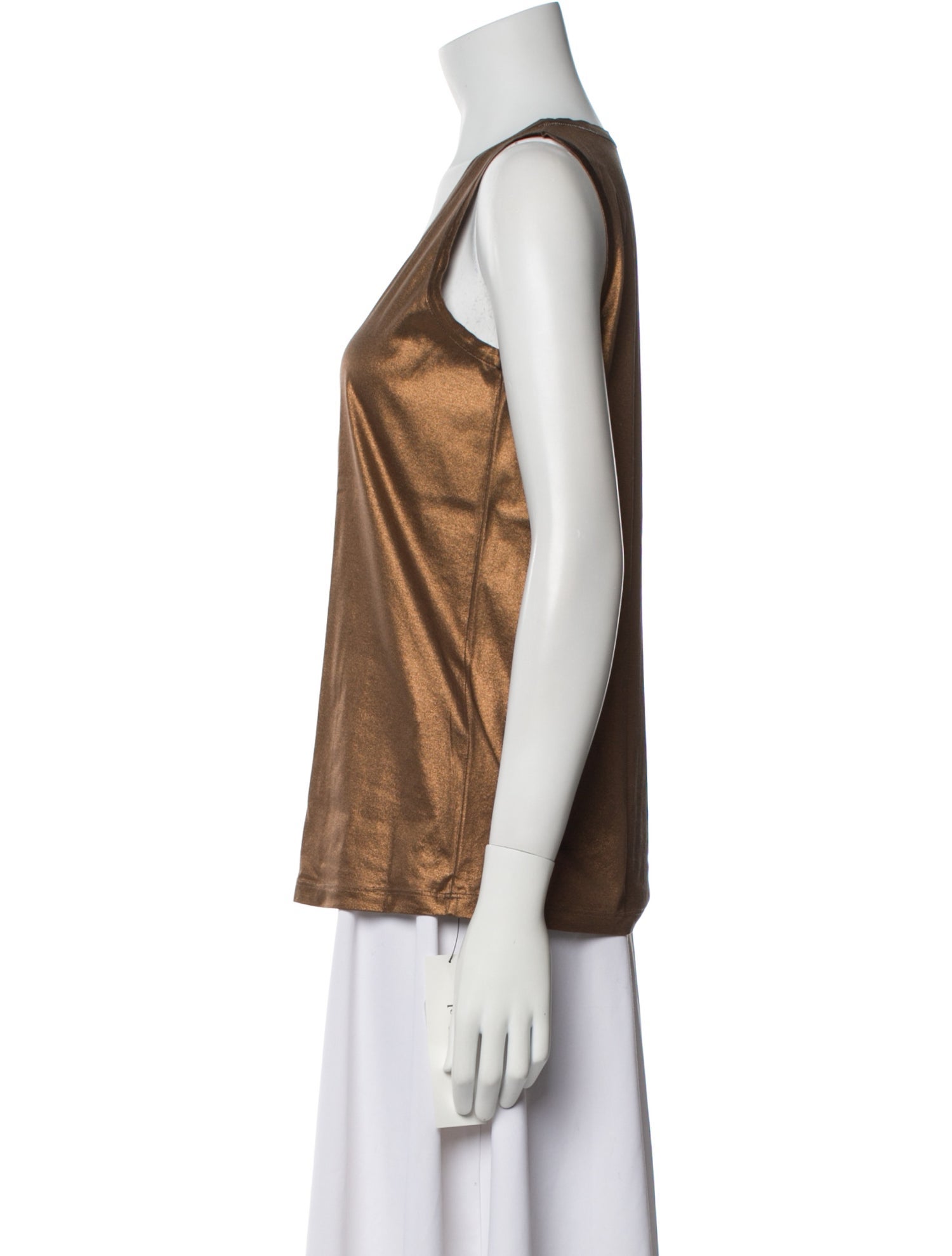 Brunello Cucinelli Scoop Neck Sleeveless Top