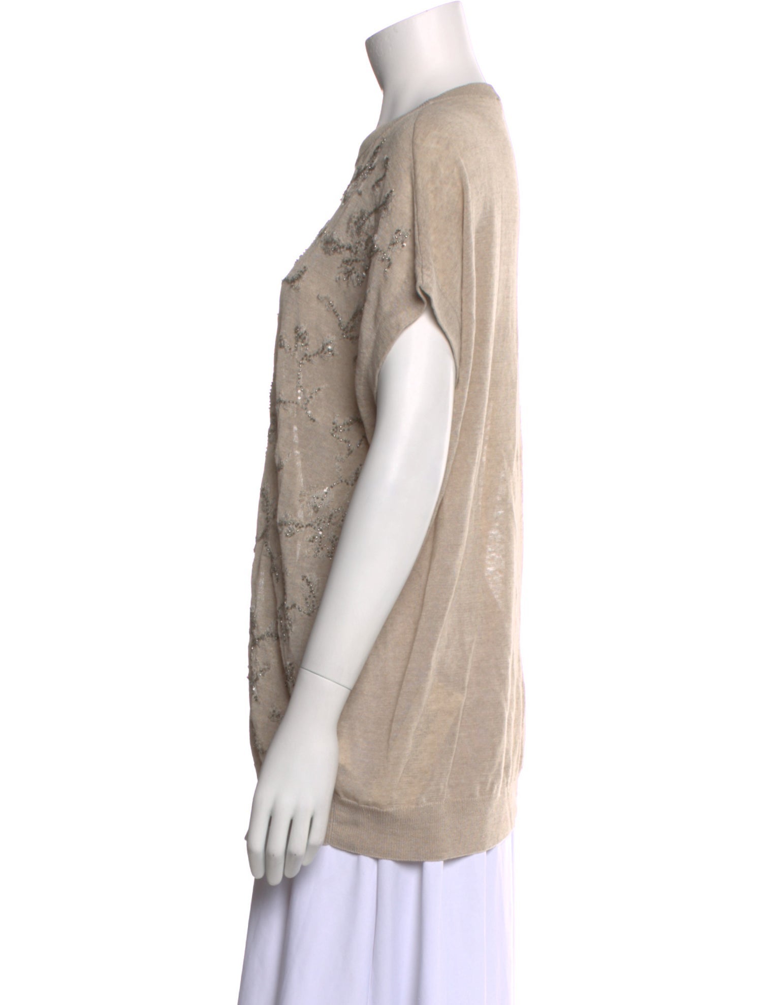 Brunello Cucinelli Linen Printed T-Shirt