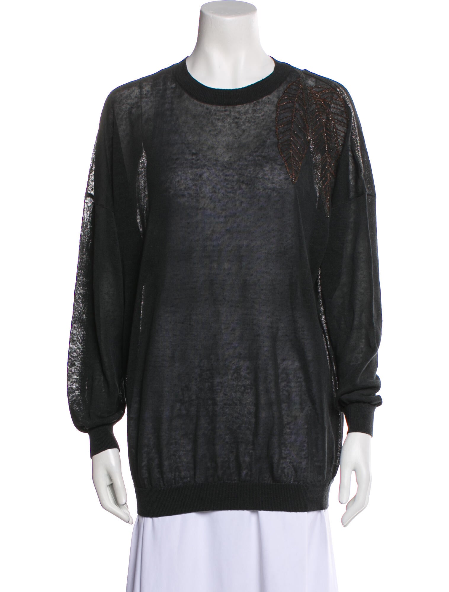 Brunello Cucinelli Linen Crew Neck Sweatshirt