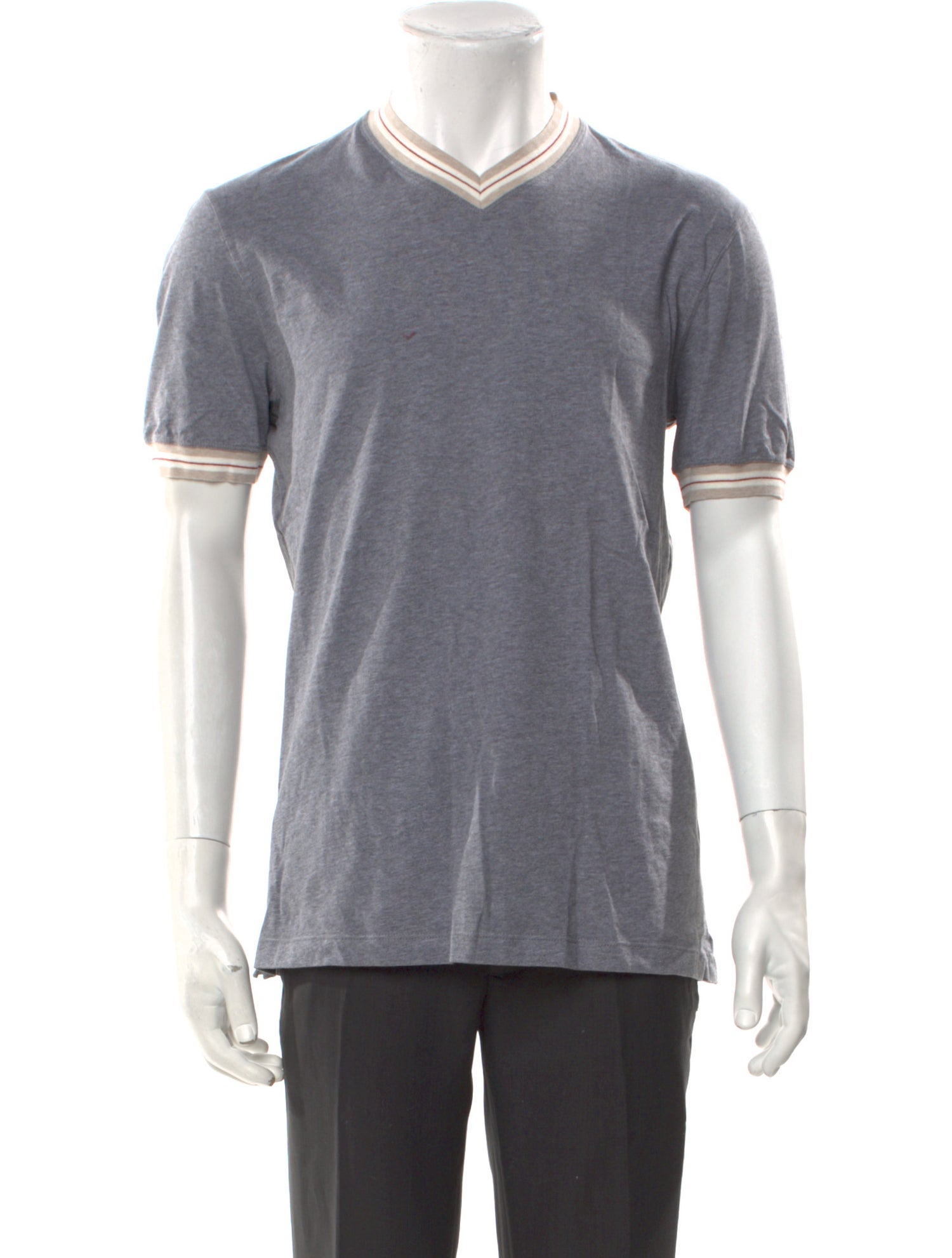 Brunello Cucinelli V-Neck Short Sleeve T-Shirt