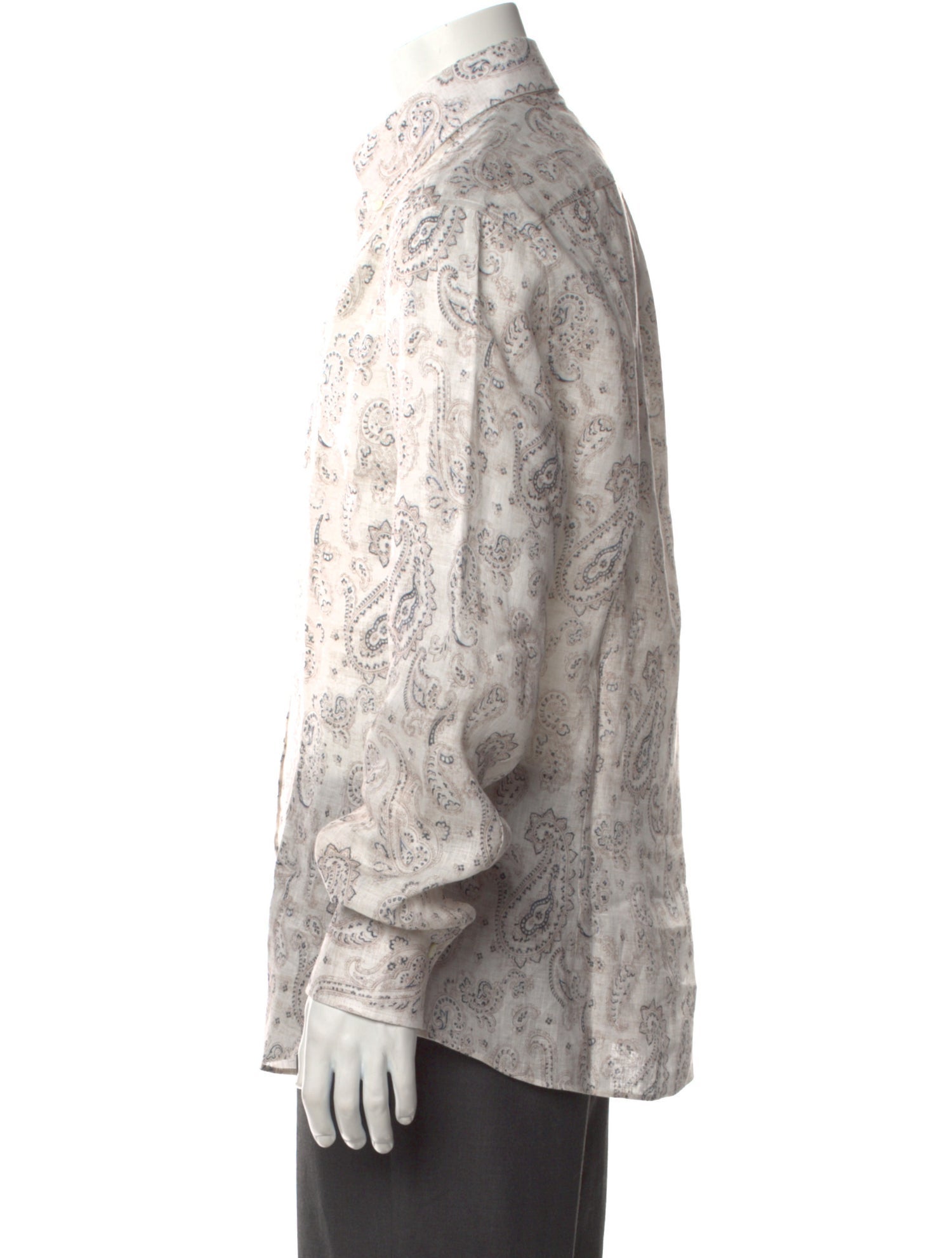 Brunello Cucinelli Paisley Print Long Sleeve Shirt w/ Tags