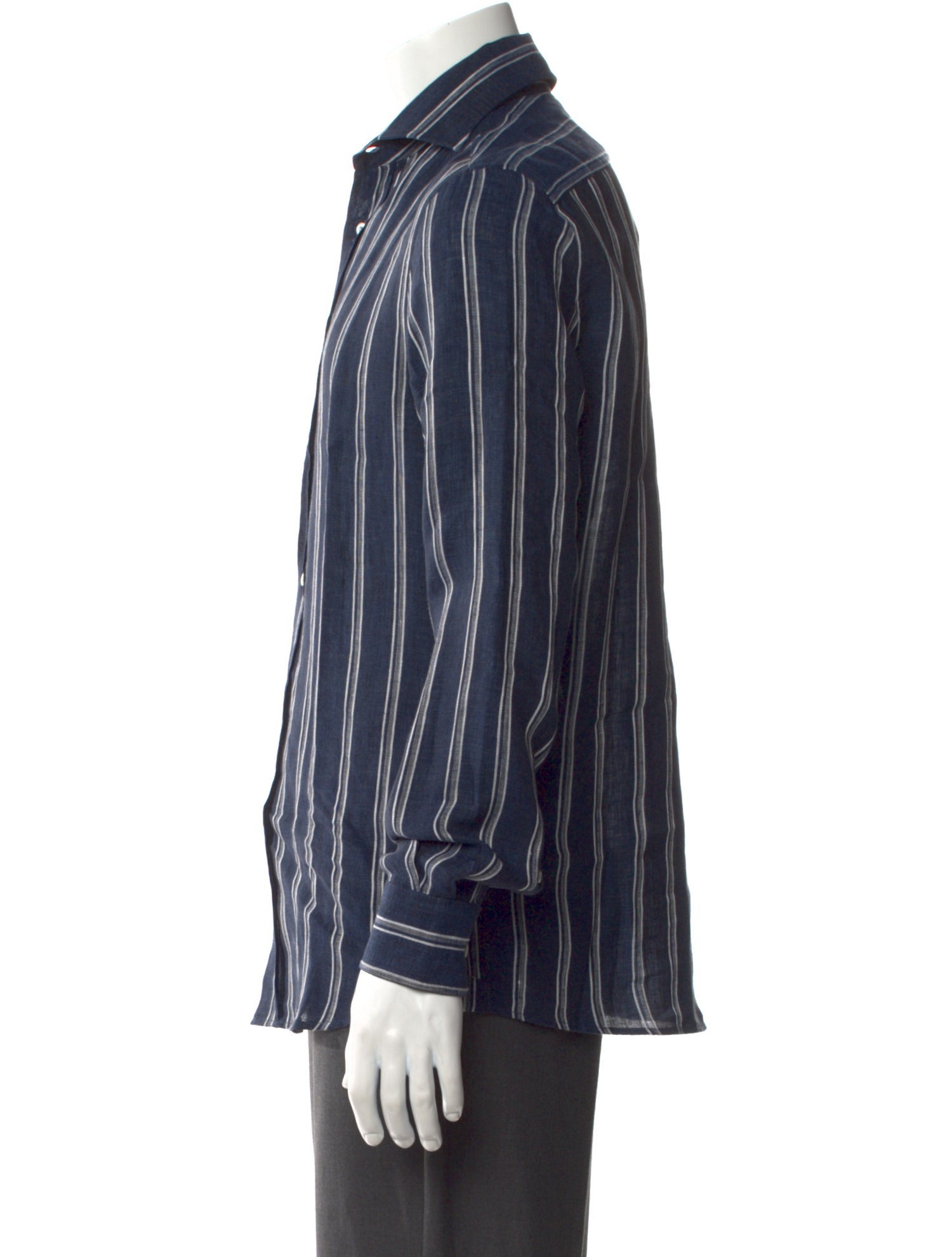 Brunello Cucinelli Linen Striped Shirt w/ Tags