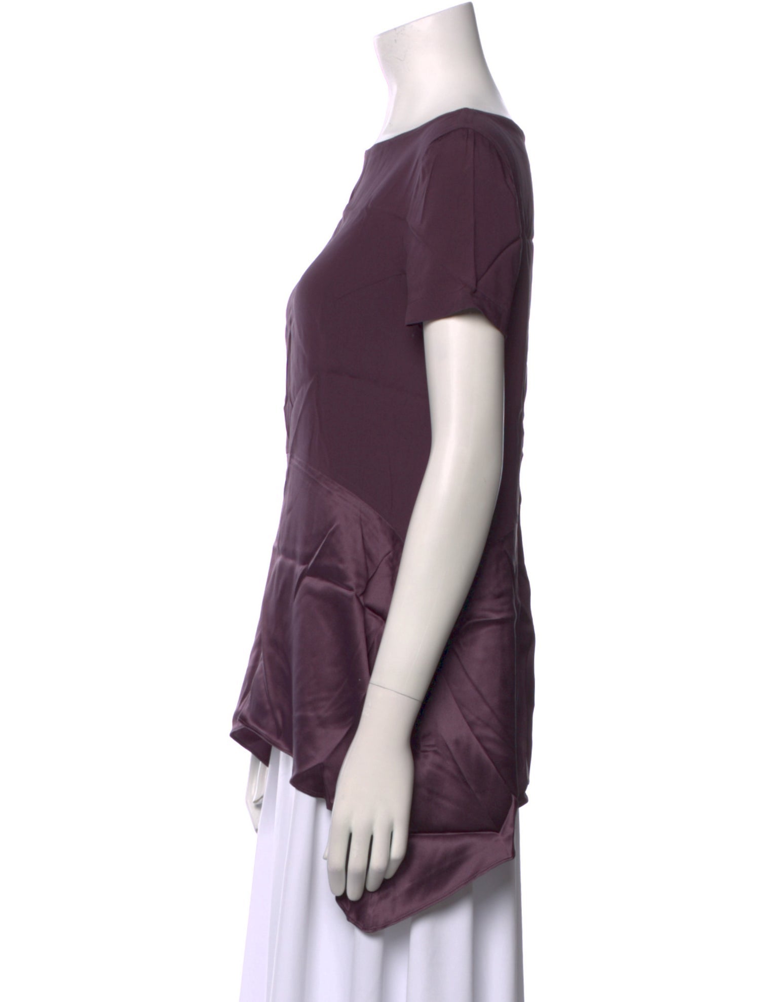 Brunello Cucinelli Silk Bateau Neckline Blouse