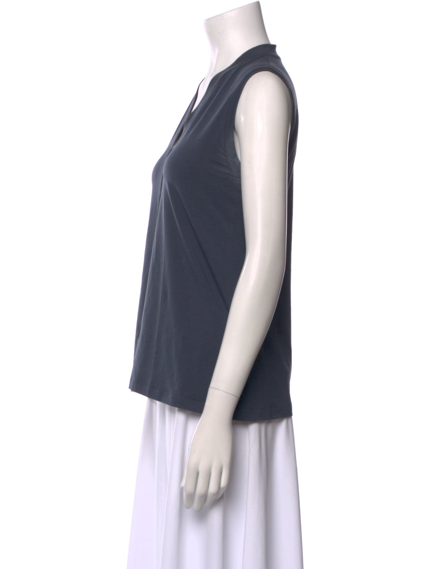 Brunello Cucinelli V-Neck Sleeveless Top