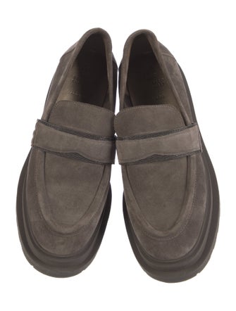 Brunello Cucinelli Monili Suede Loafers