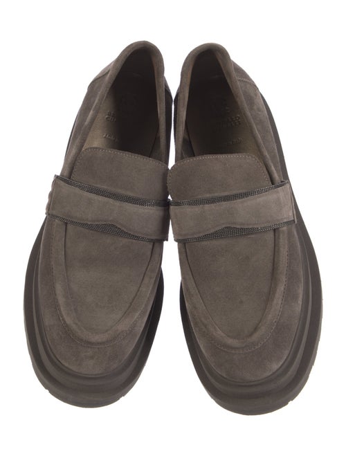 Brunello Cucinelli Monili Suede Loafers