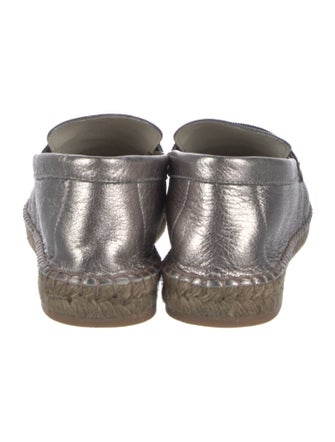 Brunello Cucinelli Leather Beaded Accents Espadrilles