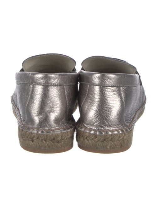 Brunello Cucinelli Leather Beaded Accents Espadrilles