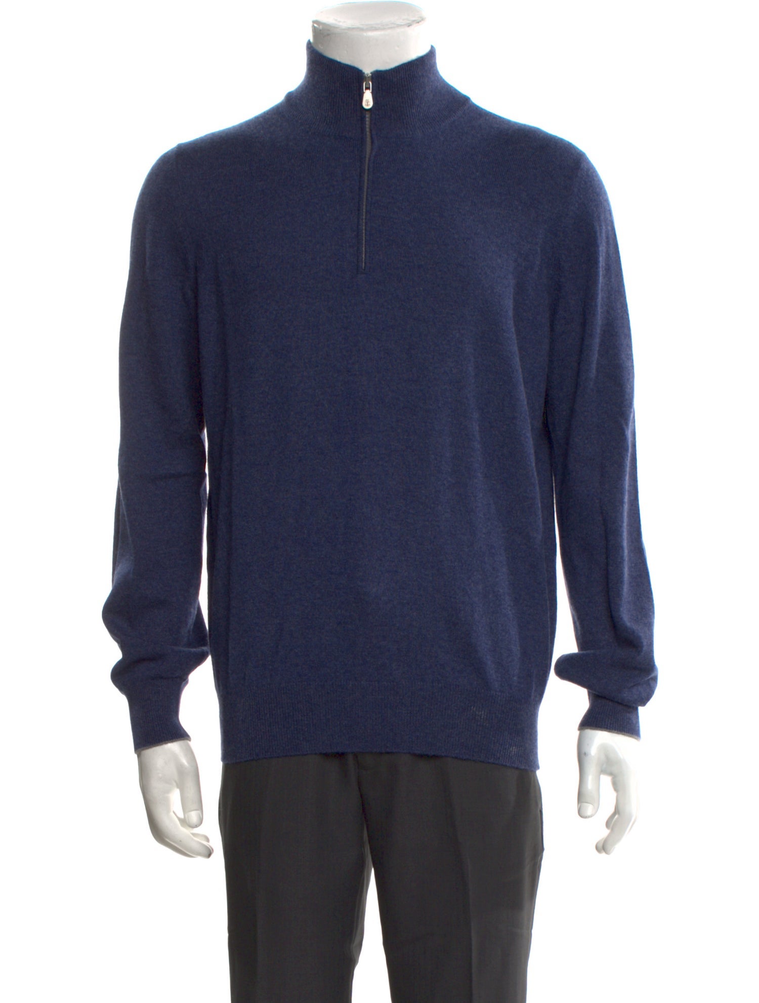 Brunello Cucinelli Cashmere Mock Neck Polo Sweater