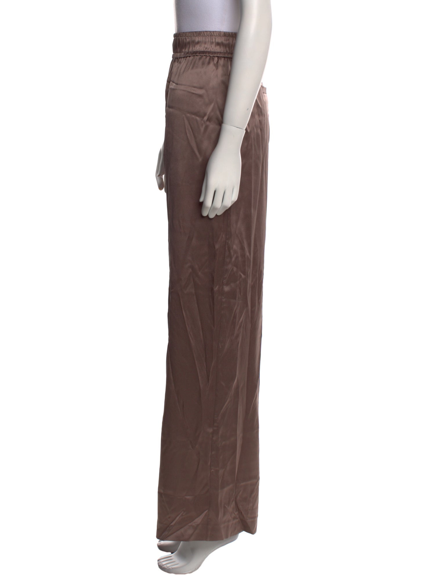 Brunello Cucinelli Silk Wide Leg Pants