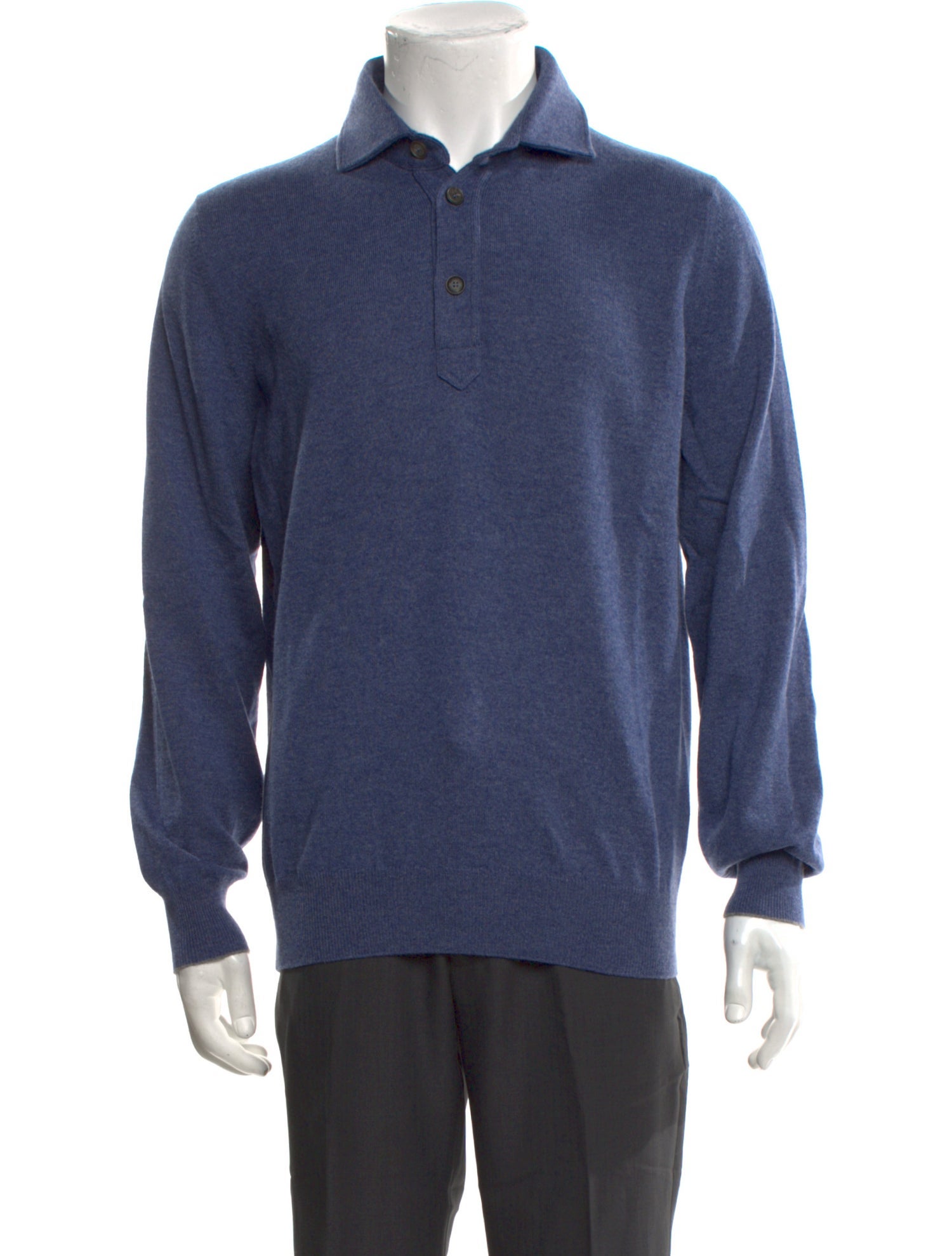 Brunello Cucinelli Cashmere Collar Polo Sweater