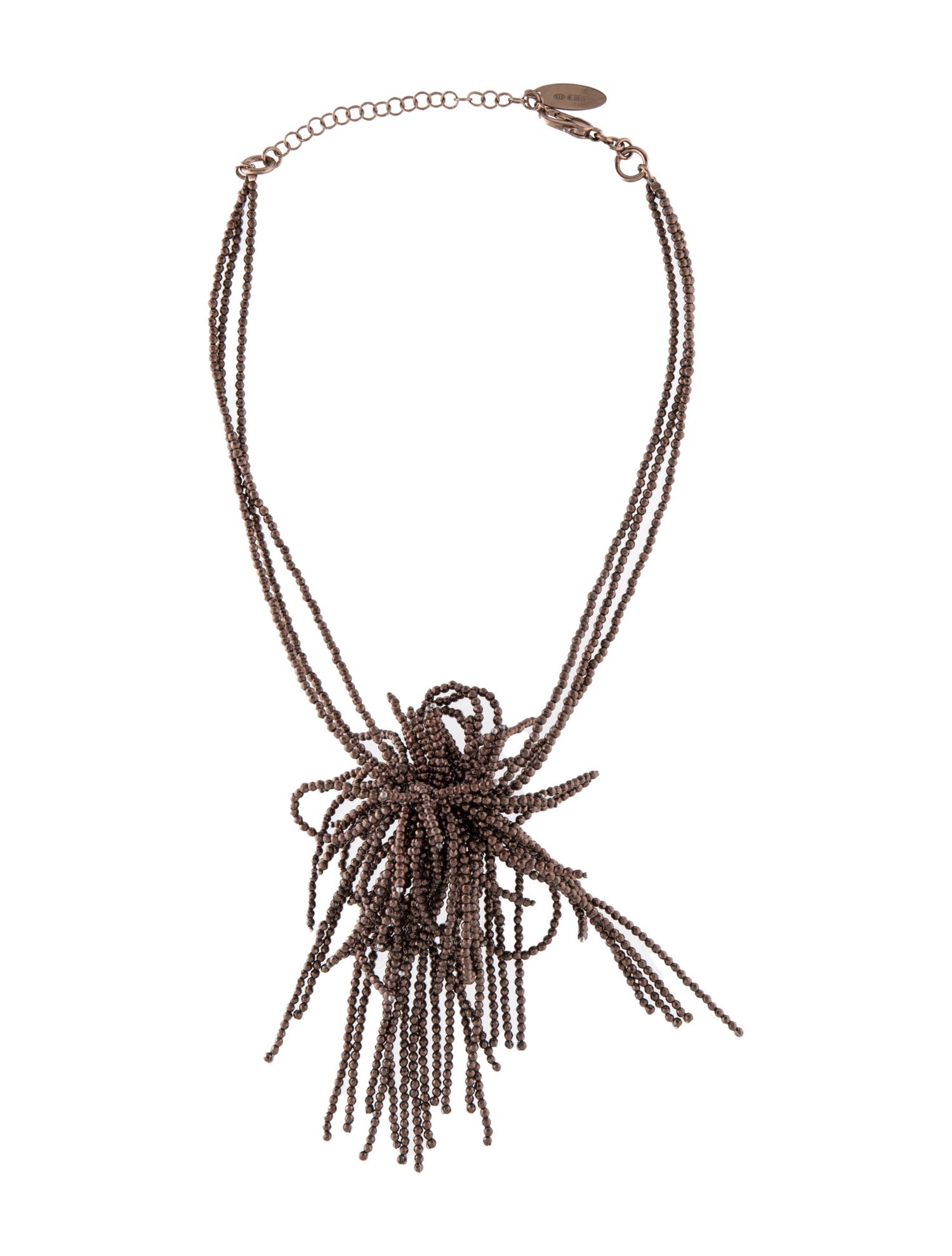 Brunello Cucinelli Bead Bow Collar Necklace