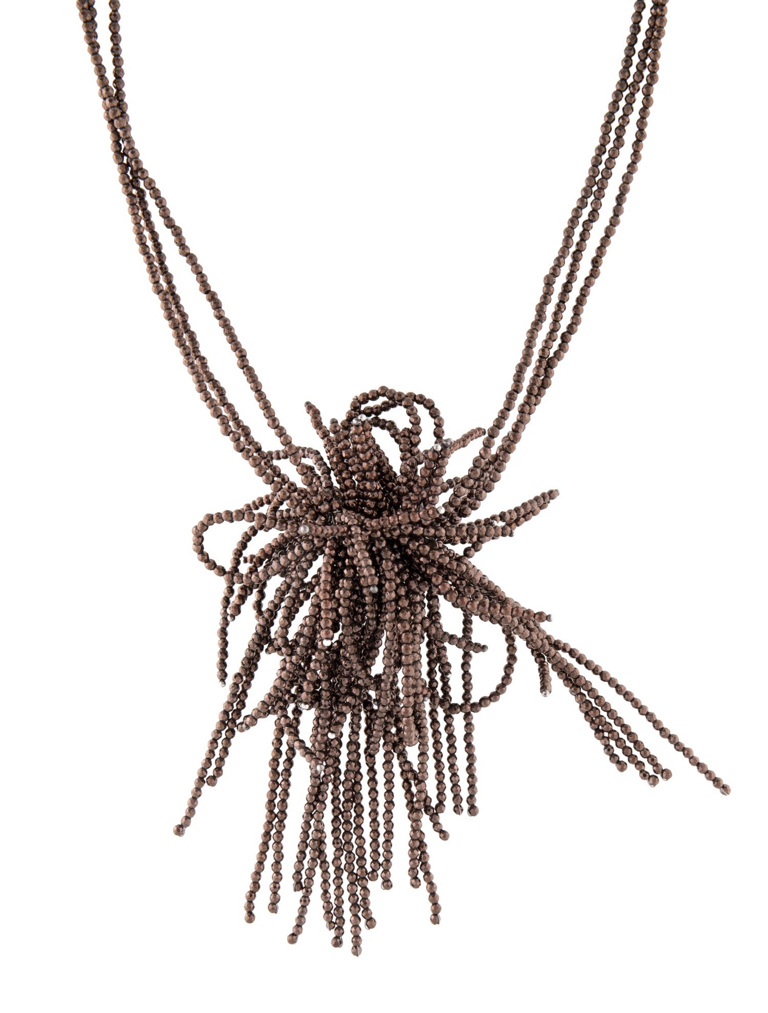 Brunello Cucinelli Bead Bow Collar Necklace