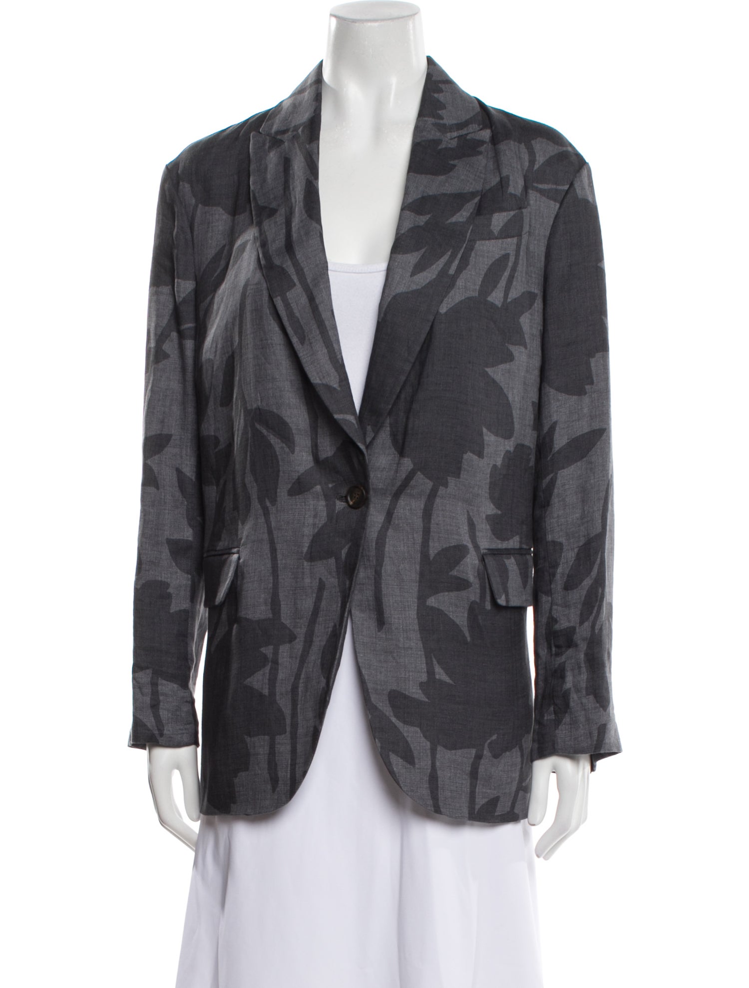 Brunello Cucinelli Linen Printed Blazer w/ Tags