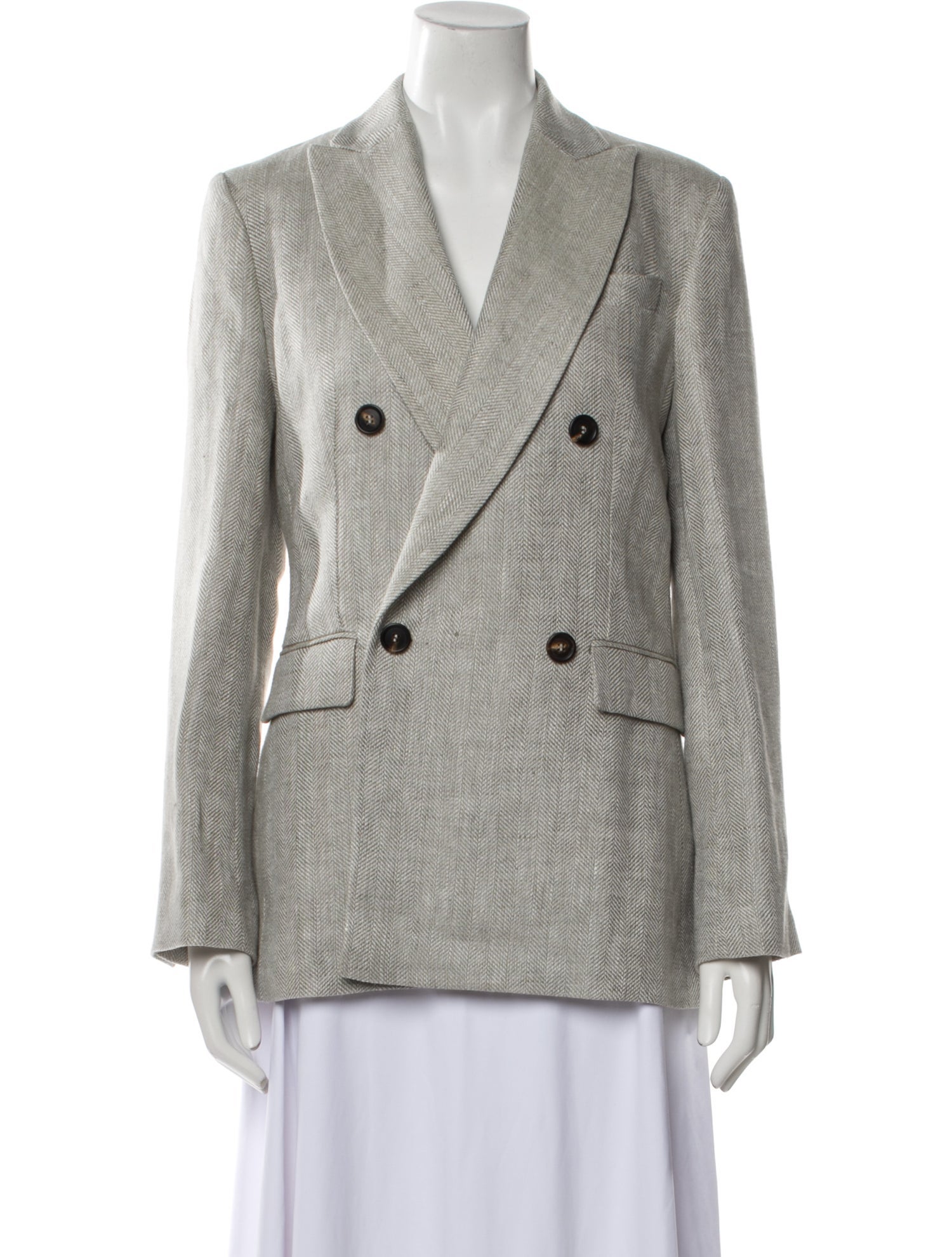 Brunello Cucinelli Linen Striped Blazer