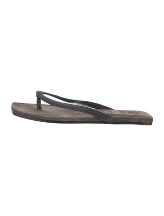 Brunello Cucinelli Monili Suede Slides