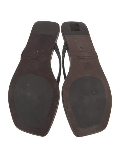 Brunello Cucinelli Monili Suede Slides