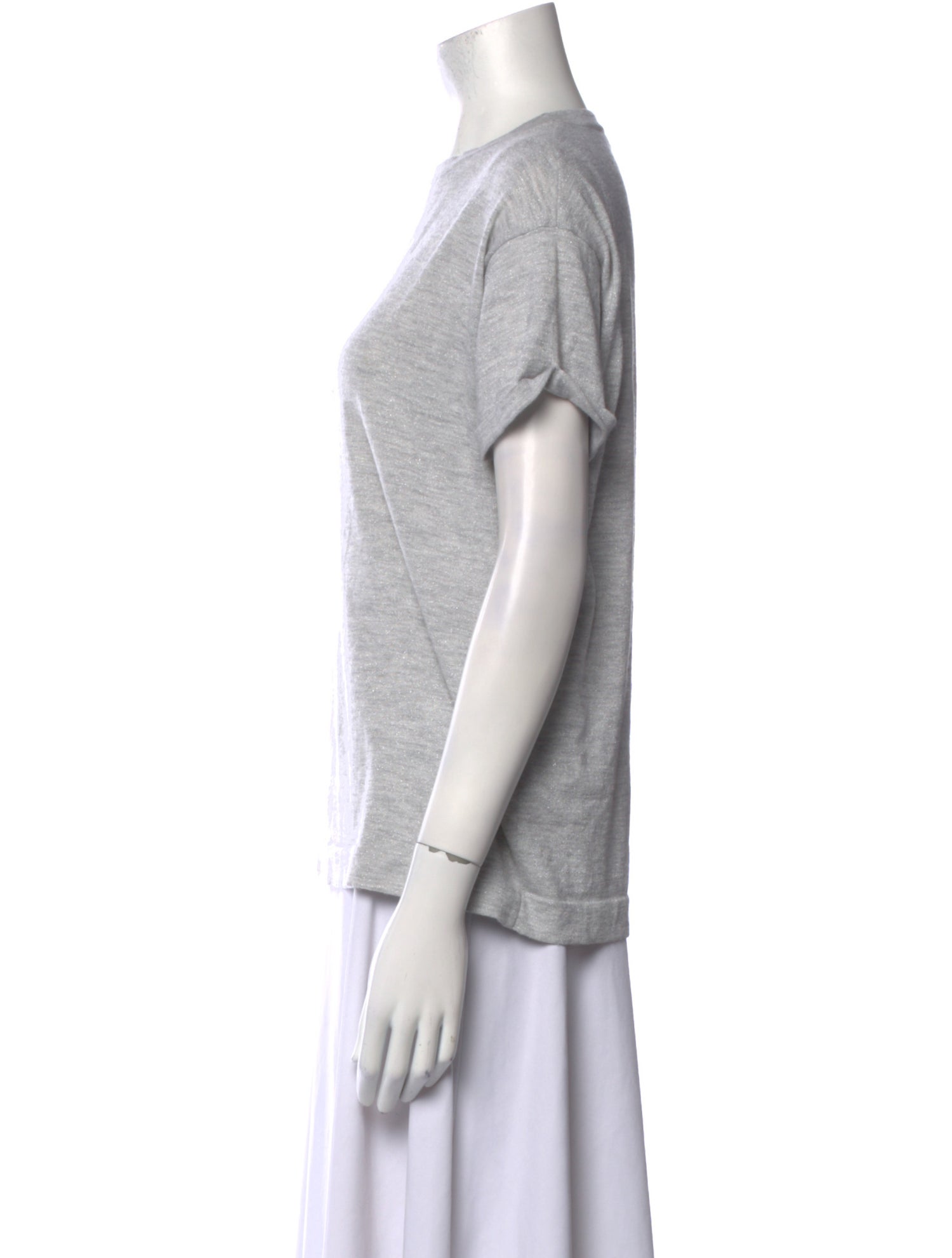 Brunello Cucinelli Cashmere Crew Neck T-Shirt