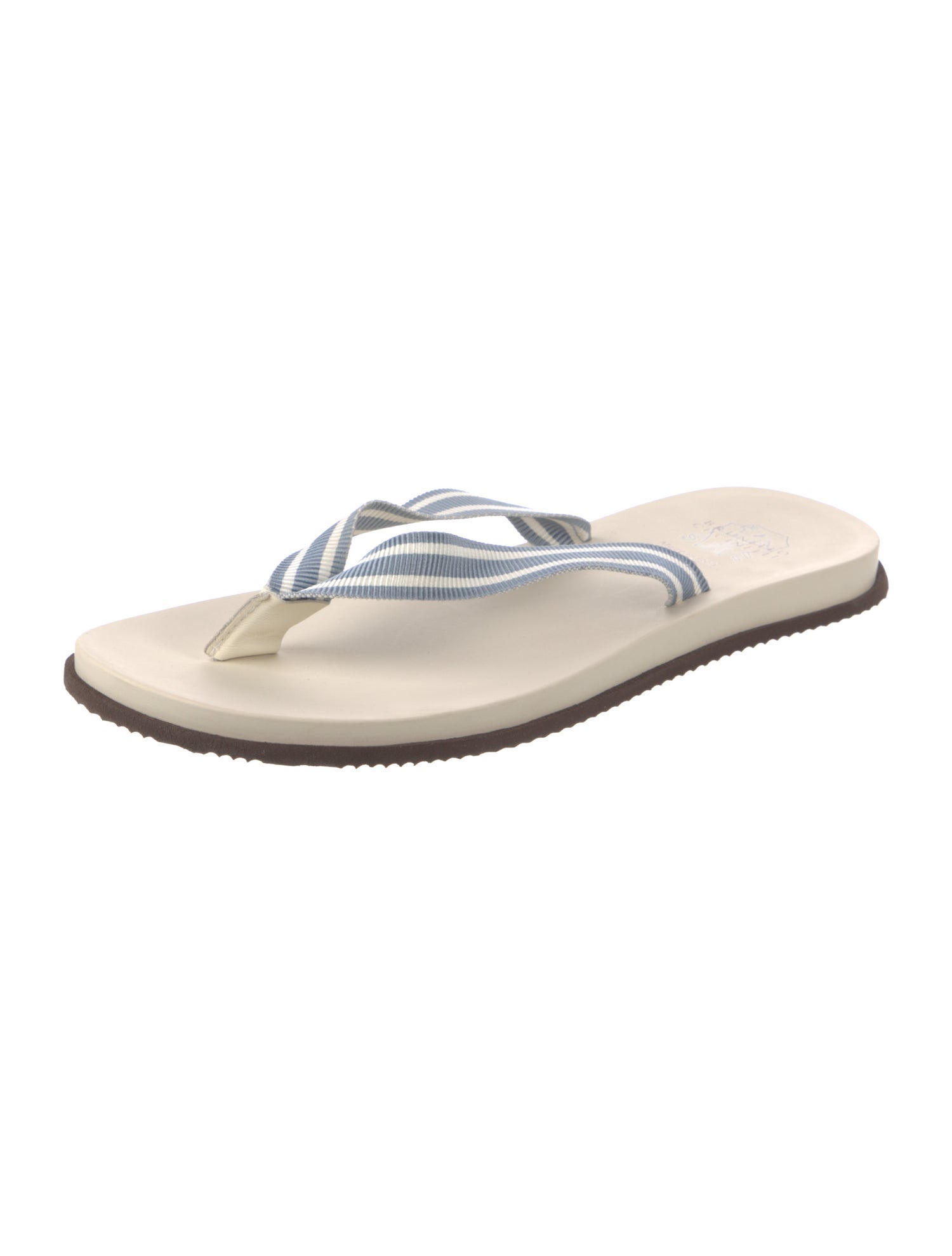 Brunello Cucinelli Striped Flip Flops
