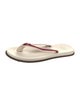 Brunello Cucinelli Leather Striped Flip Flops