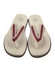 Brunello Cucinelli Leather Striped Flip Flops