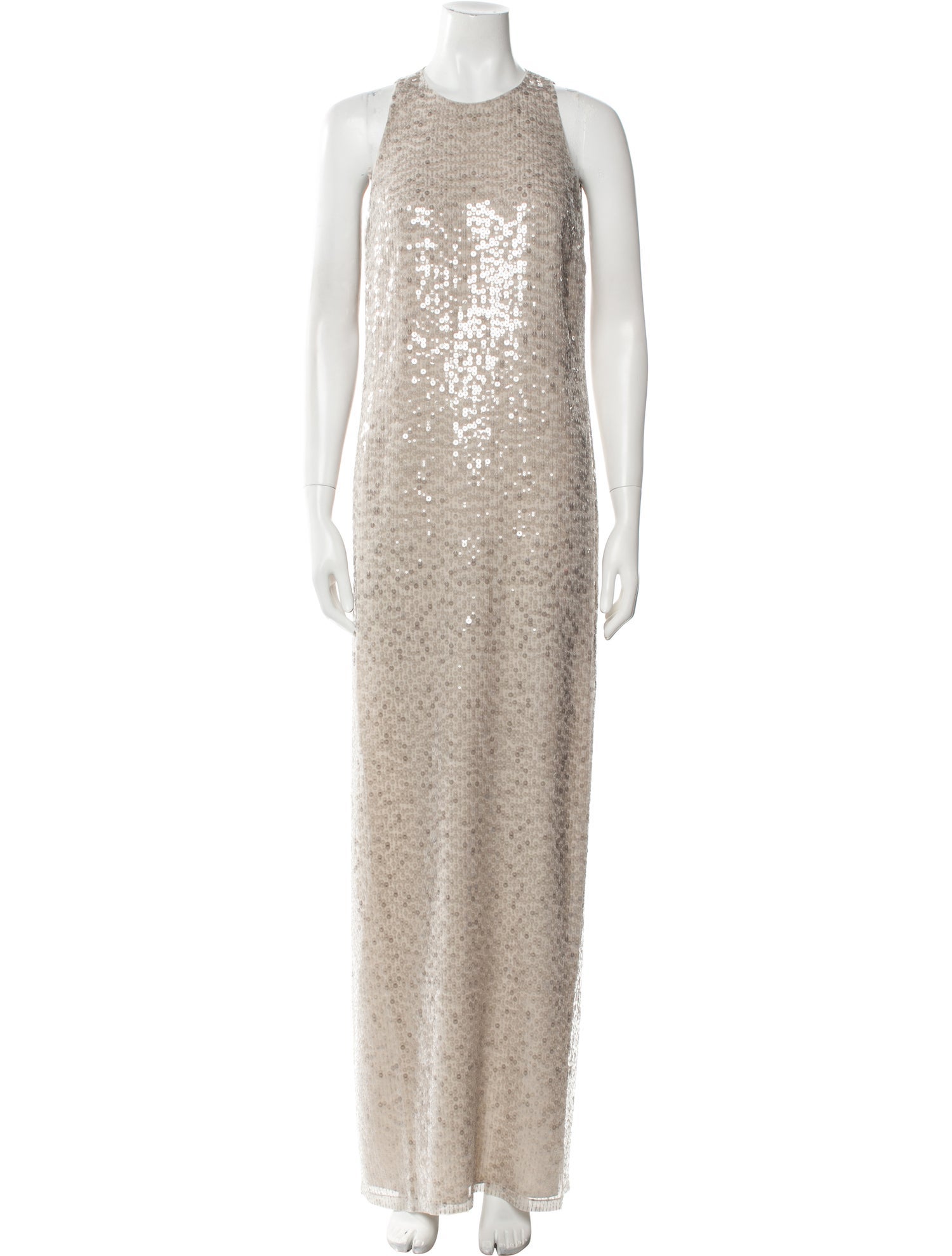 Brunello Cucinelli Crew Neck Long Dress