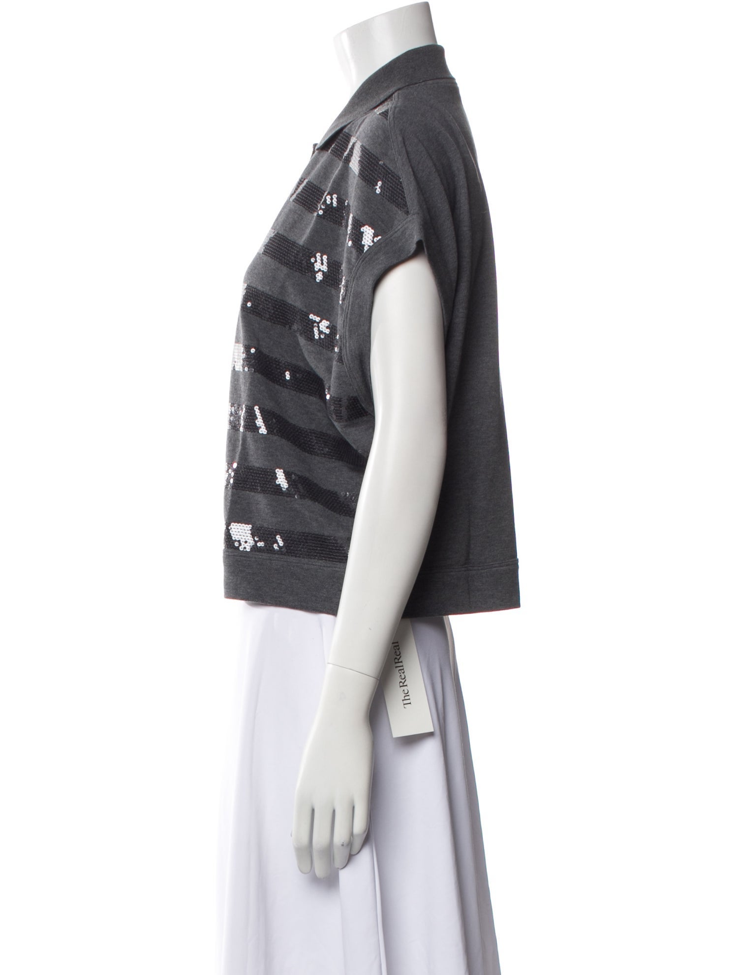 Brunello Cucinelli Short Sleeve Crop Top