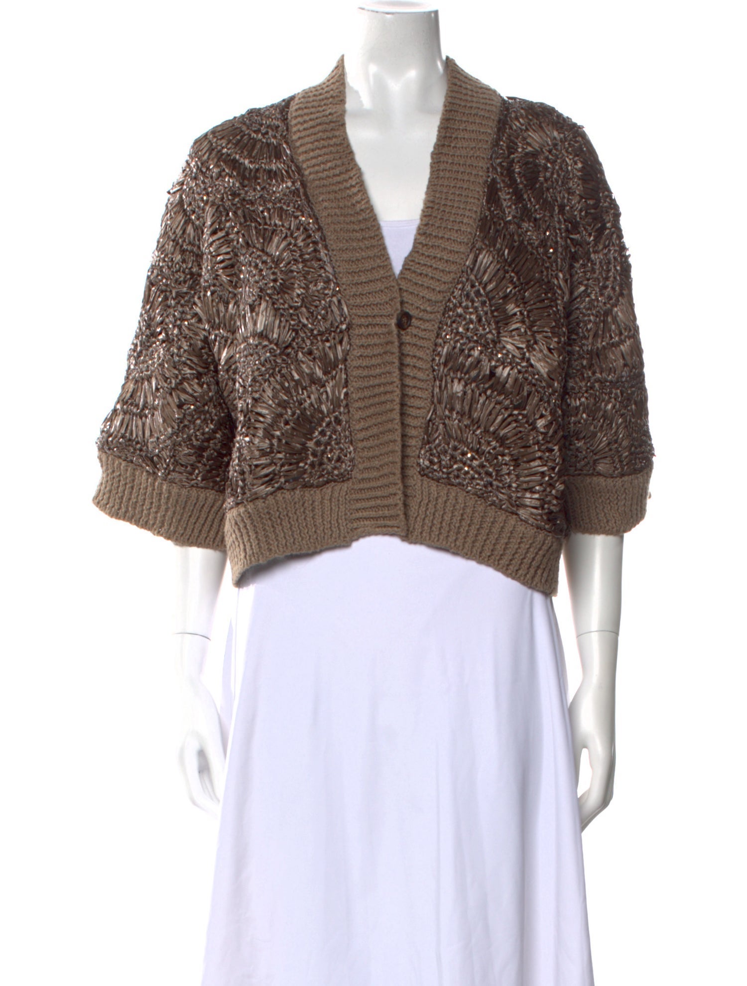 Brunello Cucinelli Printed V-Neck Sweater