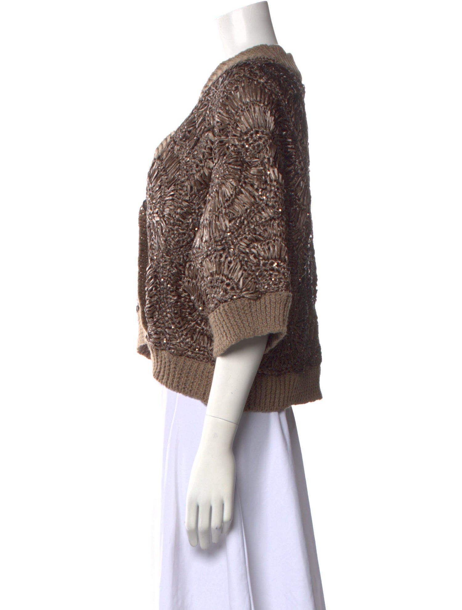 Brunello Cucinelli Printed V-Neck Sweater