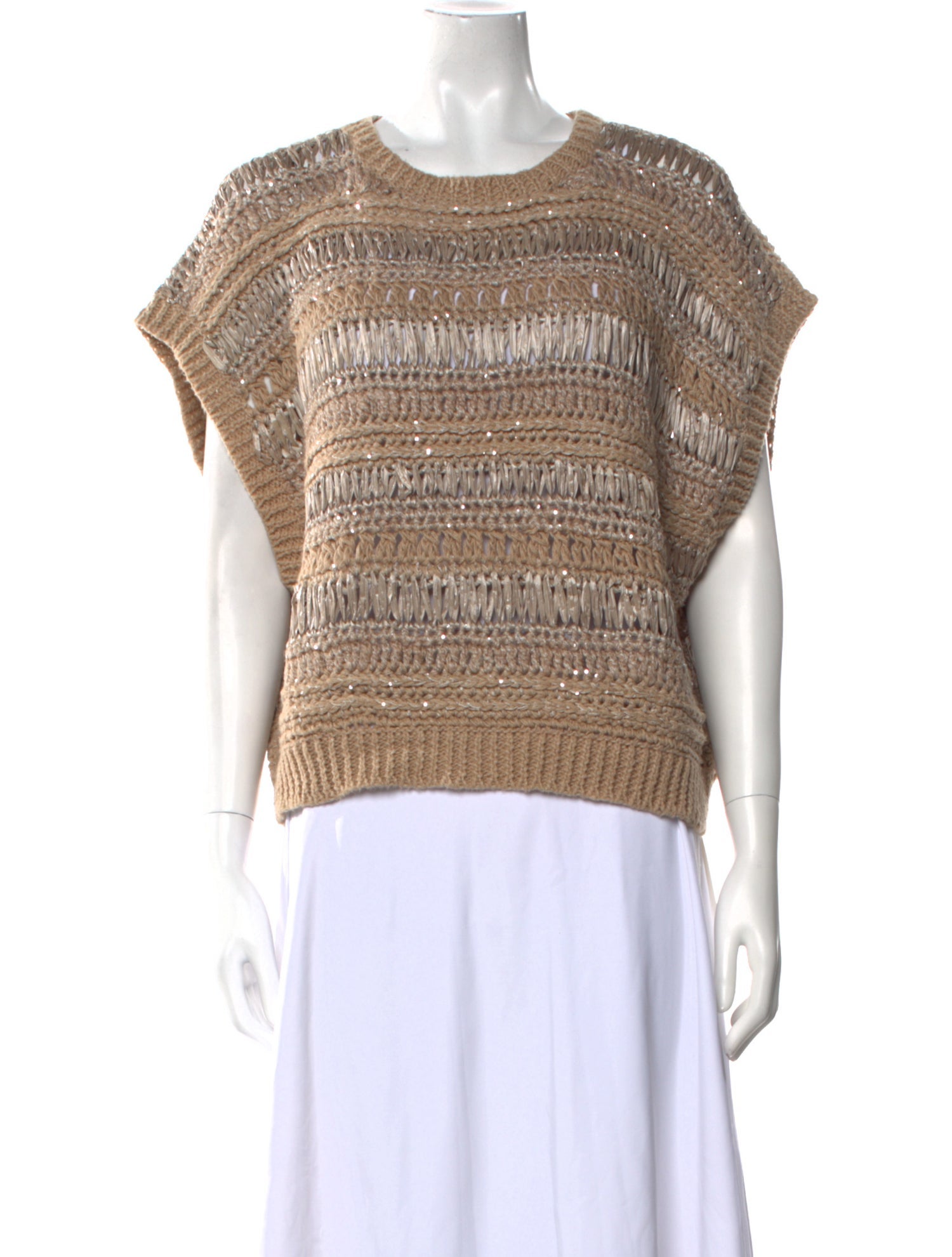 Brunello Cucinelli Striped Crew Neck Sweater