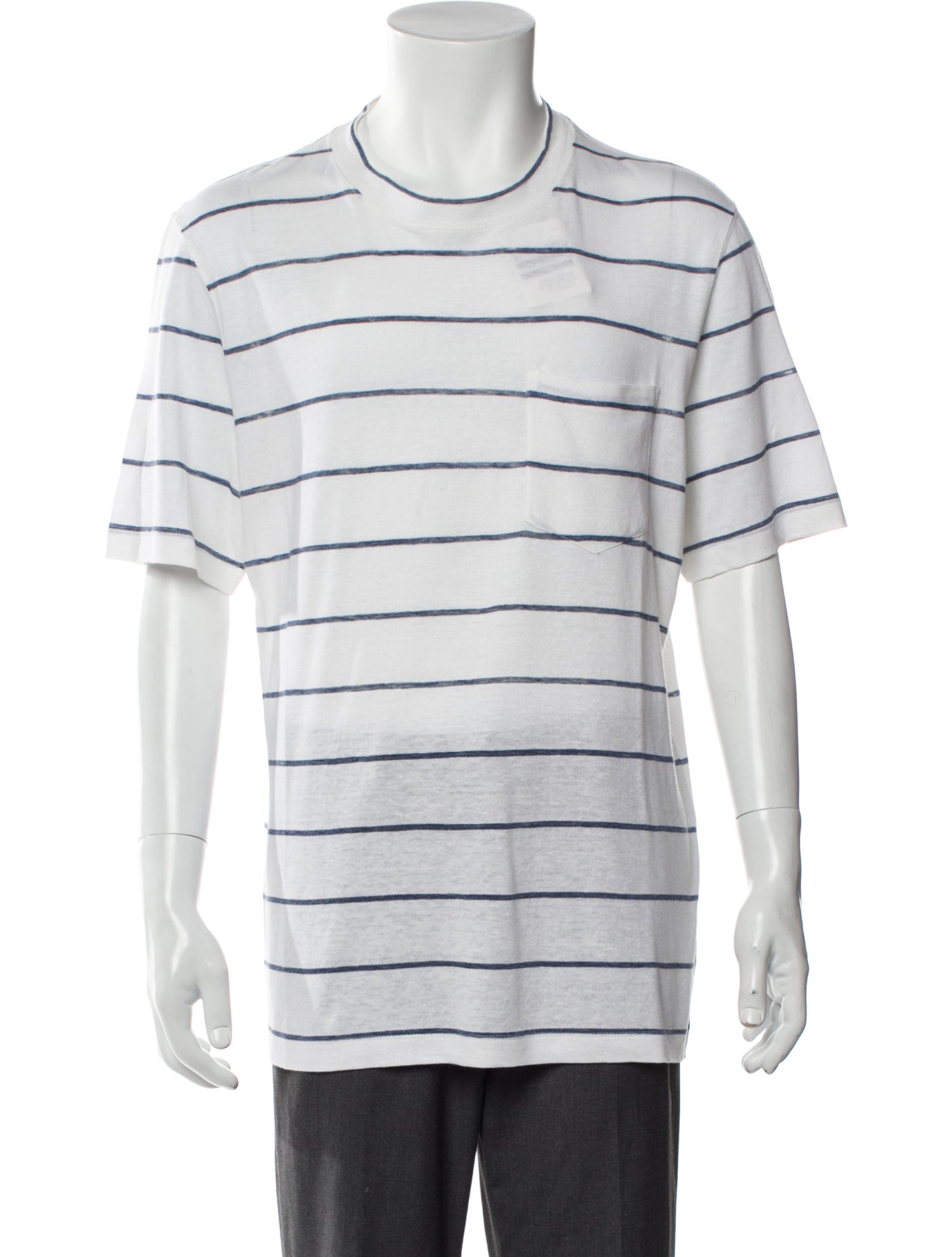 Brunello Cucinelli Linen Striped T-Shirt