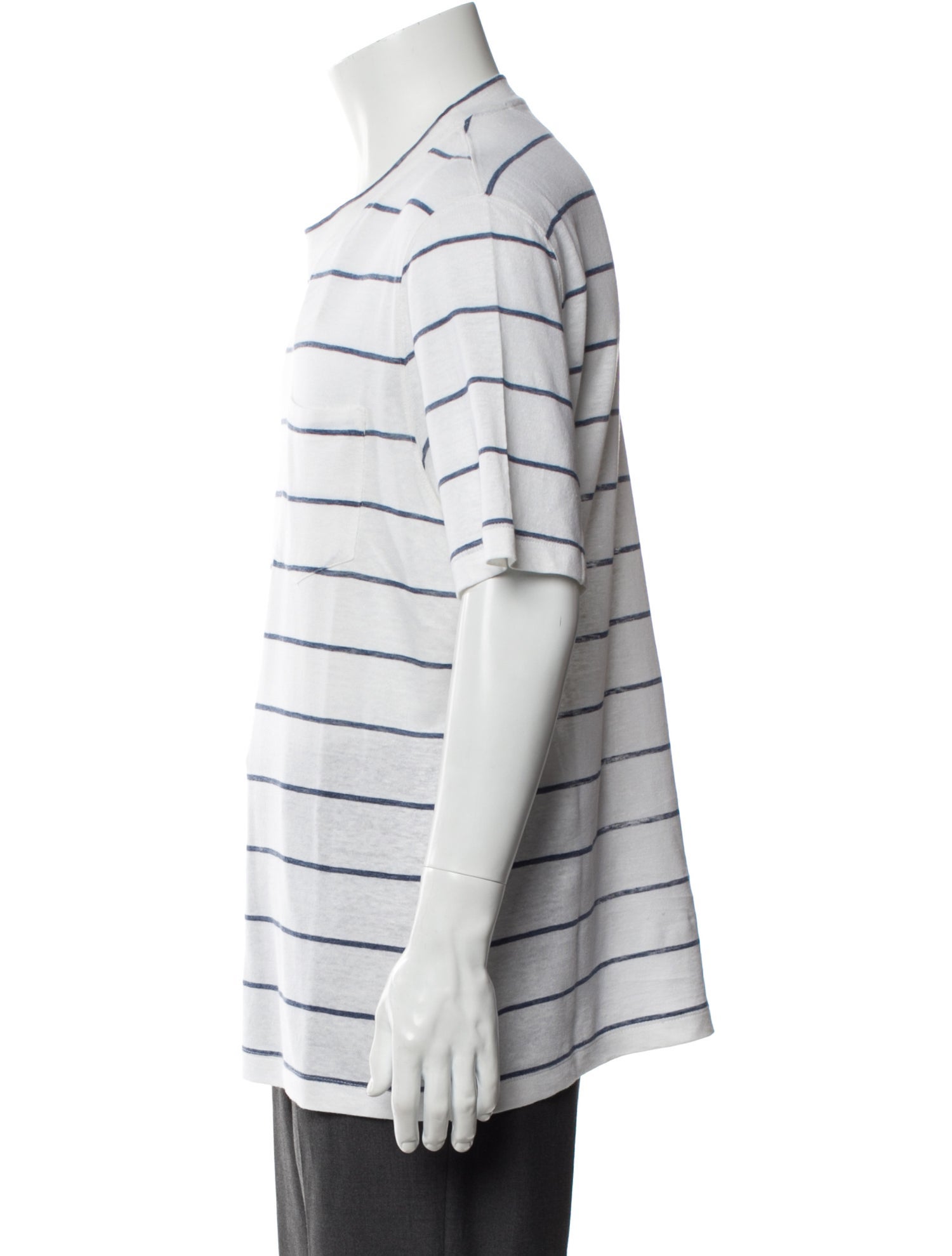 Brunello Cucinelli Linen Striped T-Shirt
