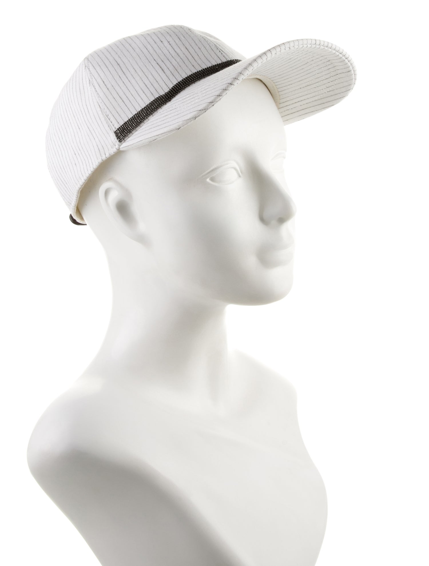 ハット BRUNELLO CUCINELLI Woman Hat White MCAP9A021P CKU02 Linen and cotton baseball cap in white - Brunello Cucinelli