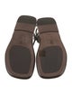 Brunello Cucinelli Leather Beaded Accents T-Strap Sandals