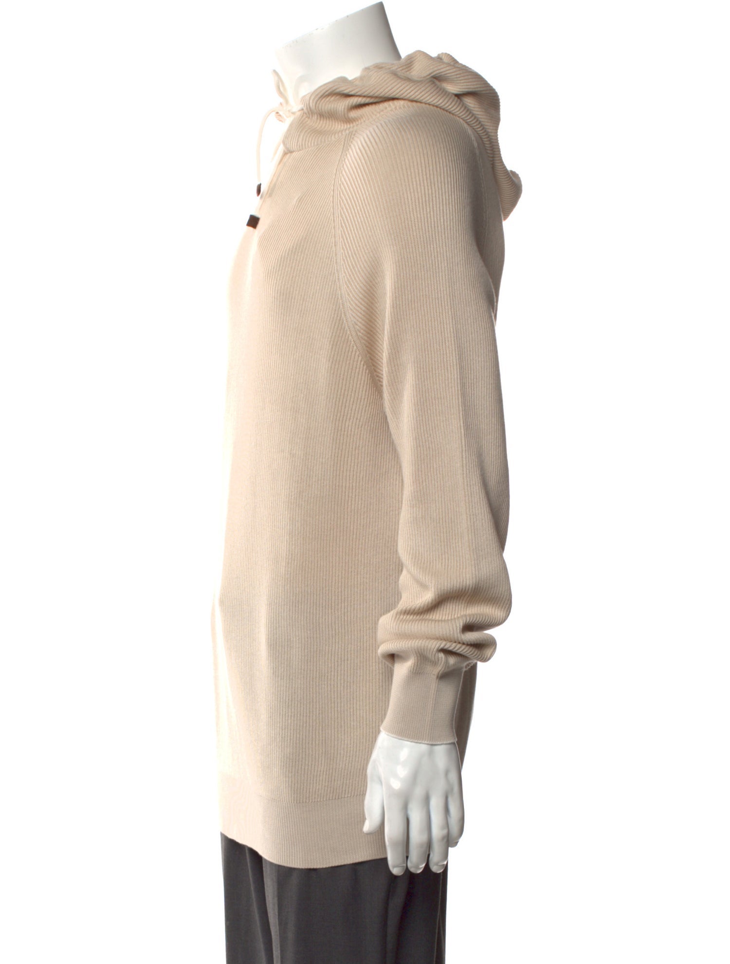 Brunello Cucinelli Mock Neck Long Sleeve Hoodie