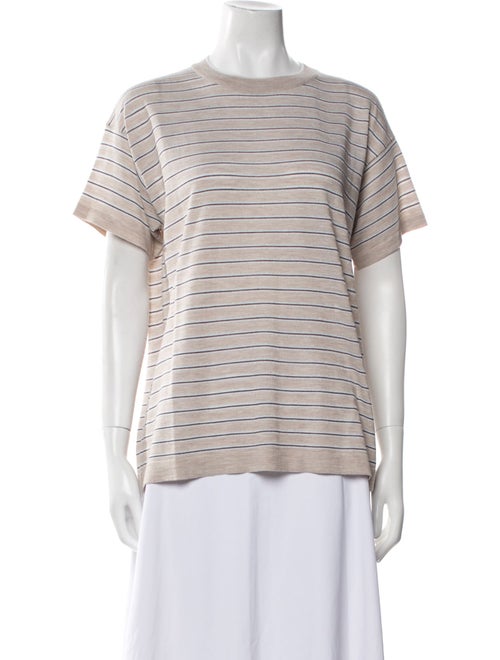 Brunello Cucinelli Wool Striped T-Shirt
