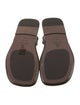 Brunello Cucinelli Leather Beaded Accents T-Strap Sandals