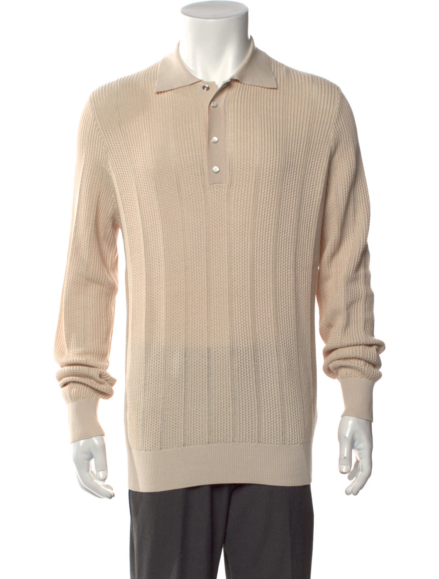 Brunello Cucinelli Collar Long Sleeve Polo Shirt