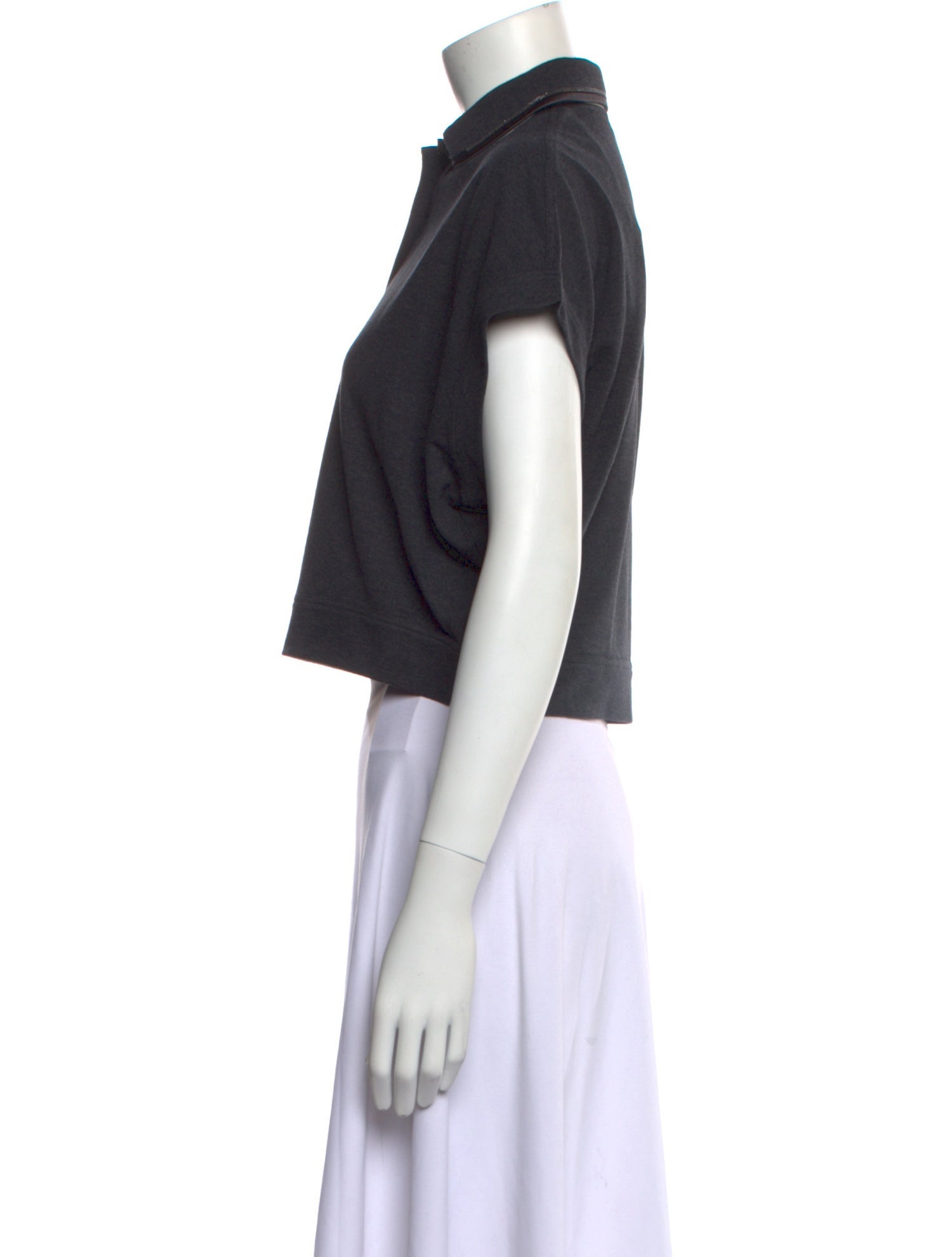 Brunello Cucinelli Short Sleeve Crop Top