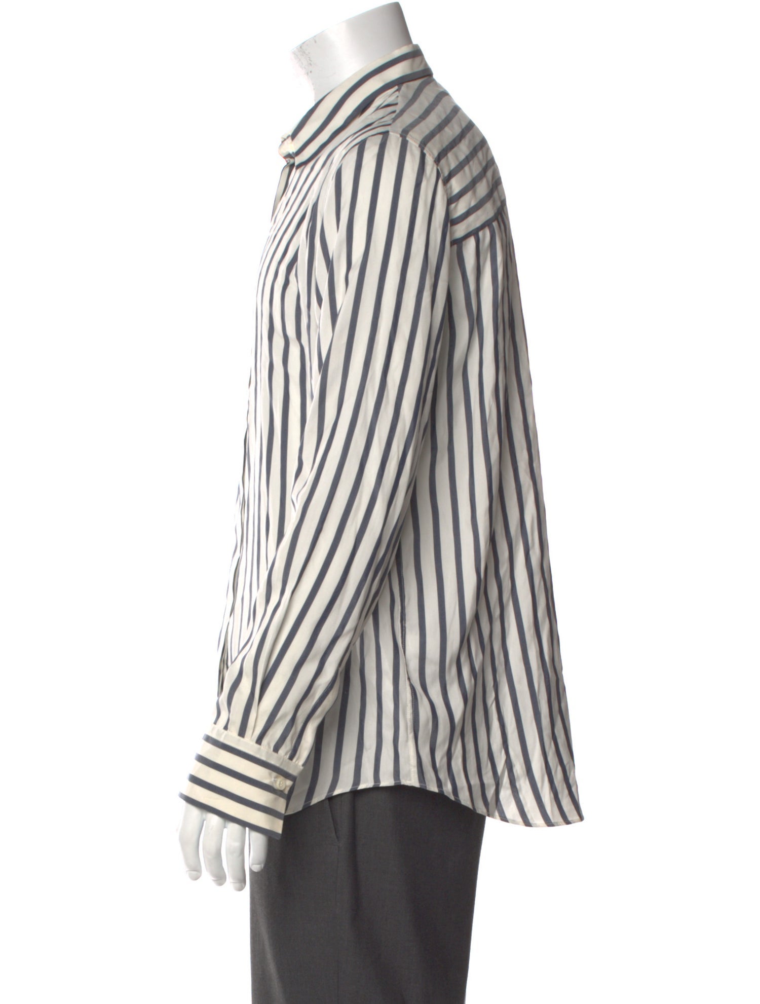 Brunello Cucinelli Silk Striped Shirt