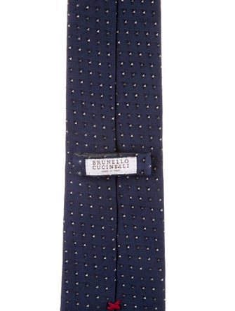 Brunello Cucinelli pattern silk tie